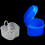 Denture Case with Dual Function Design, Compact Travel Denture Bath Box, Secure Snap Lock, Dark Blue 4