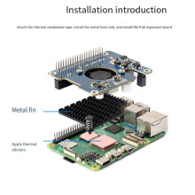 3X voor Raspberry Pi 5 PoE HAT 802.3Af/At GPIO Uitbreidingskaart met Koelventilator 5V/12V voor Raspberry Pi 5