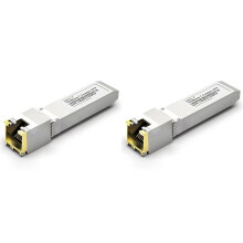 2X BLIY SFP-10G-T-S Compatible Transceiver, 10G SFP+ RJ-45 1.25/2.5/5/10G-T CAT.6A Copper Transceiver