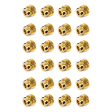 24PCS Mk7 MK8 Extrusion Gear 26 Tooth Teeth Brass Drive Gear Feeding Gear Wheel for Anet A8 3D Printer Extruder