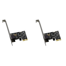 2X PCIE to RJ45 Network Card 10/100/1000Mbps RJ45 PCI Express Converter LAN Ethernet Gigabit Adapter PCIe for Desktop PC