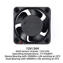 6X 3D Part of Printer 4020 Cooling Fan  12V Brush-Free  Cooler 40mm Cooling Fan 40X40X20mm High Quality