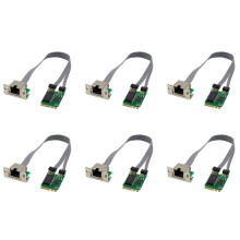 6X PCIE Network Card M.2 A+E to RTL8111F Gigabit Ethernet Card Single Port RJ45 Ethernet Network Card