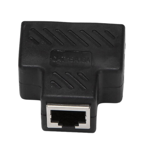 2 Port RJ45 Splitter Adapter LAN Network Ethernet Extender Connector Plug Lot 4pcs 2