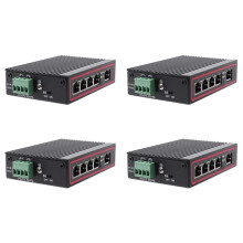 4X 5-Port RJ45 10/100M Ethernet Desktop Hubs Network Laptop DIN Rail Type