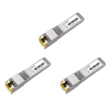 3X Modulo 10G SFP+ Moduli SFP nel Rame 10GbE Porta Ottica Passare Alla Porta Ethernet RJ45 Modulo Ricetrasmettitore Gigabit 1000M