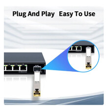 2X 2.5G SFP 2500M Optical Port Turn to RJ45 Ethernet Port Gigabit 1000M Transceiver Module 100 Meters Transmission