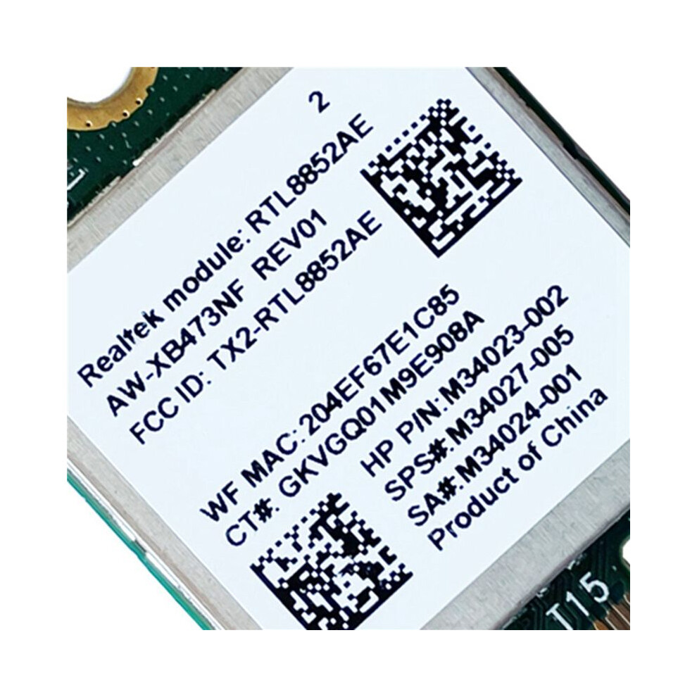 2X 2.4G 5G 802.11Ac/Ax Wireless Module Aw-Xb473nf Rtl8852ae Rtl8852 Wifi 6 Mu-Mimo Network Card 5.2 For Win 10 4712058214471