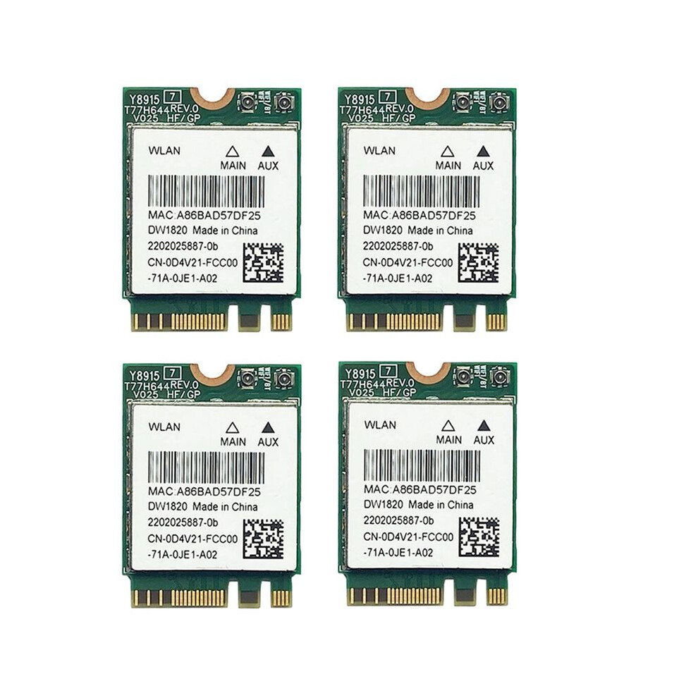 4X DW1820 QCNFA344A Wireless Network Card 2.4G+5G Dual-Band Gigabit  4.1 NGFF Network Card Supports 802.11AC-image-OPC-PVHGWMJ-NEW