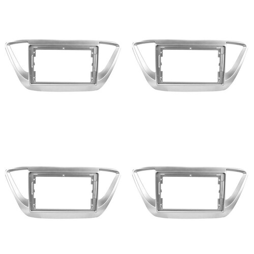 4X Painel Frontal de Painel de DVD com Rádio EstéReo de Carro 2Din 9 Polegadas para  Solaris 2 Accent Verna 2017-2018