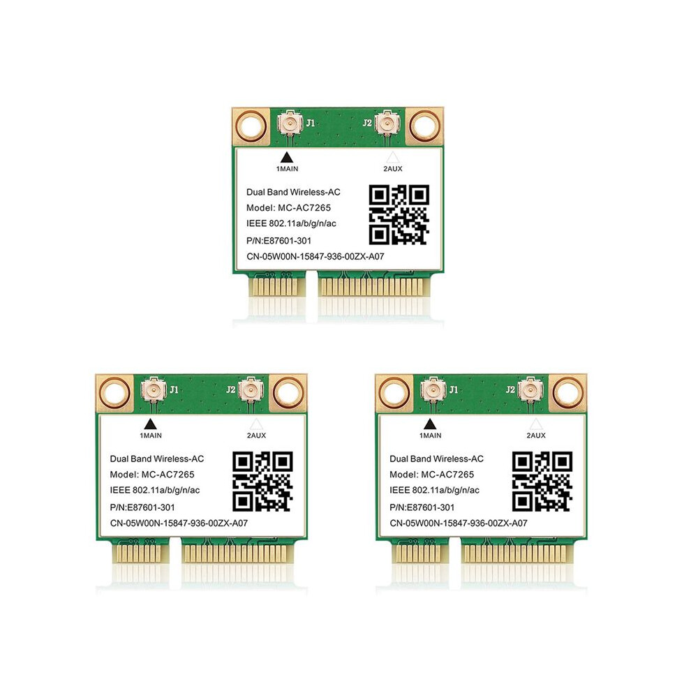 3X 1200Mbps 4.2 Pci-E Wifi Card Mc-Ac7265 Wireless Network Card 7265 802.11Ac 2.4G 5Ghz 6132123151018