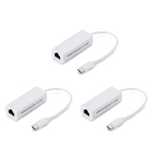 3X Carte Réseau USB Type-C Vers Rj45 100M Convertisseur de Carte Réseau Sans Pilote Adaptateur de Câble Réseau Adaptateur Ethernet A