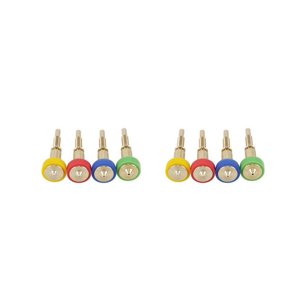 8Pcs All-In-One Brass Titanium Nozzle 0.25/0.4/0.6/0.8Mm Heatbreak Brass Titanium Nozzle For E3d Revo Hotend Extruder 6031504924787