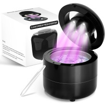 Ultrasonic Retainer Cleaner 45kHz 25W with Dual Time Modes Stainless Steel Tank for Dentures and Aligners