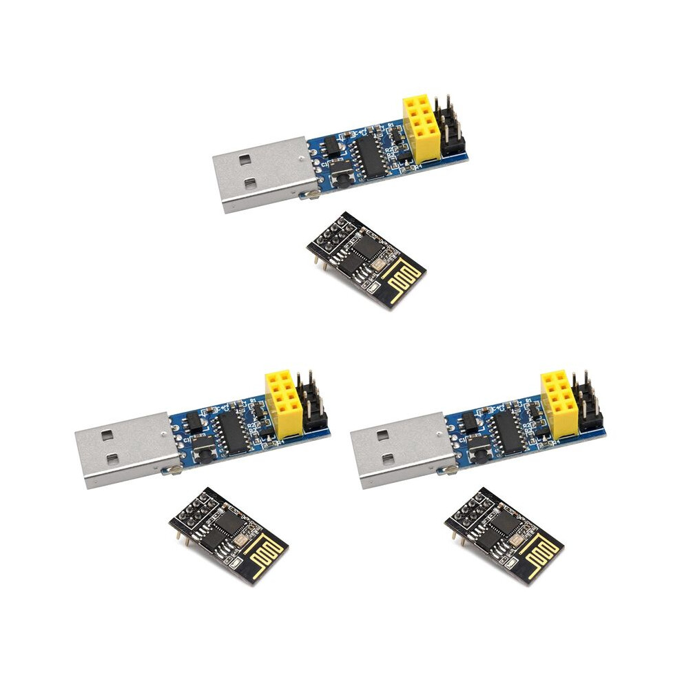 3X Usb To Esp8266 Breakout Ch340c Esp-01S Prog Wifi Programmer Downloader Adapter With Reset Auto Download Circuit Red 6033797205123