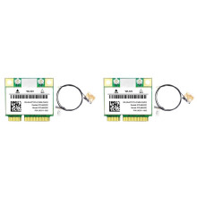 2X RTL8822CE WiFi Card+Antenna 1200Mbps 2.4G+5Ghz 802.11AC Network PCIe BT5.0 Support Laptop/PC Windows 10/11