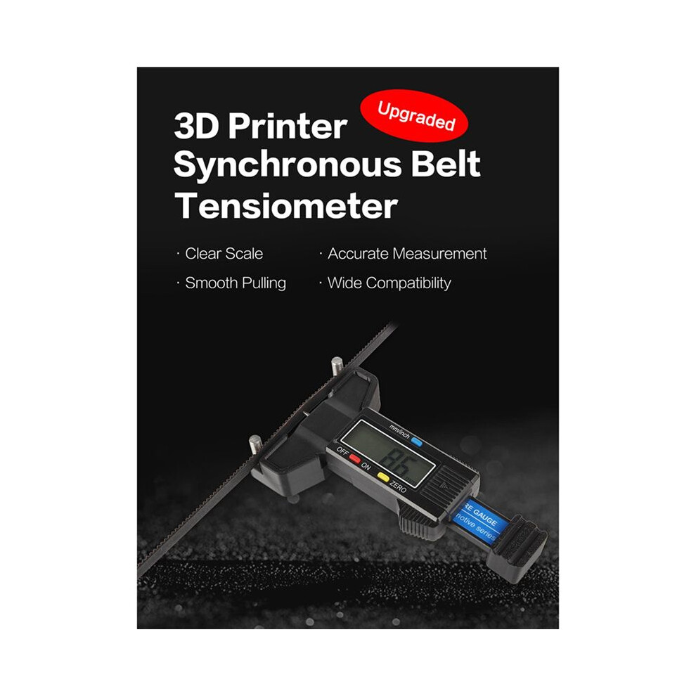 2X 2Gt Timing Belt Elastic Tensiometer Synchronous Belt Tension Gauge Tester Detection Measurement Black 6034013918810