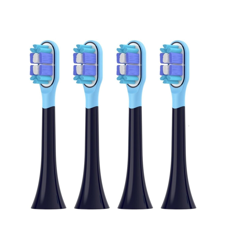 Electric Toothbrush Replacement Heads Black for MIJIA T301 T302 T501, Soft Bristles Pack of 4