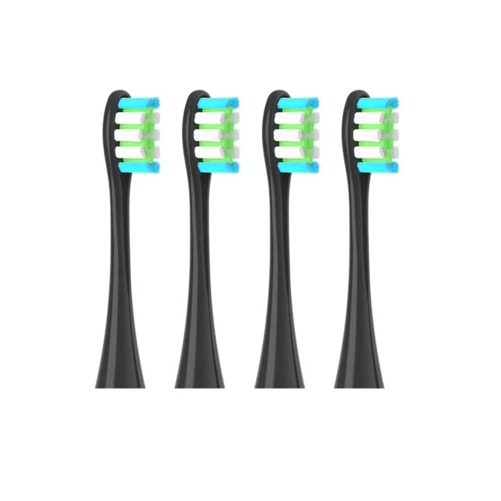 Soft Bristle Electric Toothbrush Replacement Heads, Compatible with Oclean X X Pro Z1 F1, 4PCS Black
