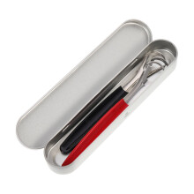 Tongue Scraper Set Stainless Steel Oral Hygiene Cleaner with Ergonomic Grip and Travel Case