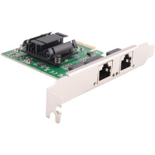 2X 2-Port Gigabit PCIe Network Card 1000M Dual  PCI Express Ethernet Adapter with 82571EB LAN NIC Card for Windows