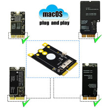 2X Upgrade Version PCIe (MPCIe) Konverter Adapter Karte 12 + 6 Polige WiFi Karte Auf PCI-E für Broadcom BCM94360CD