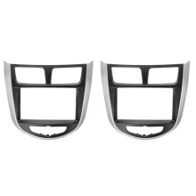 2pcs 7 / 6.5 Inch 2 Din Car Dashboard Frame Radio Fascia MP5 Adapter Panel for I-25/Accent/Solaris / VERNA 2010+