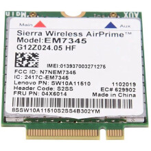 2X Network Card, EM7345 4G LTE WWAN Card Module for  X250 X1C W550 T450 X240 T440 Support for LTE/HSPA+ /EMEA