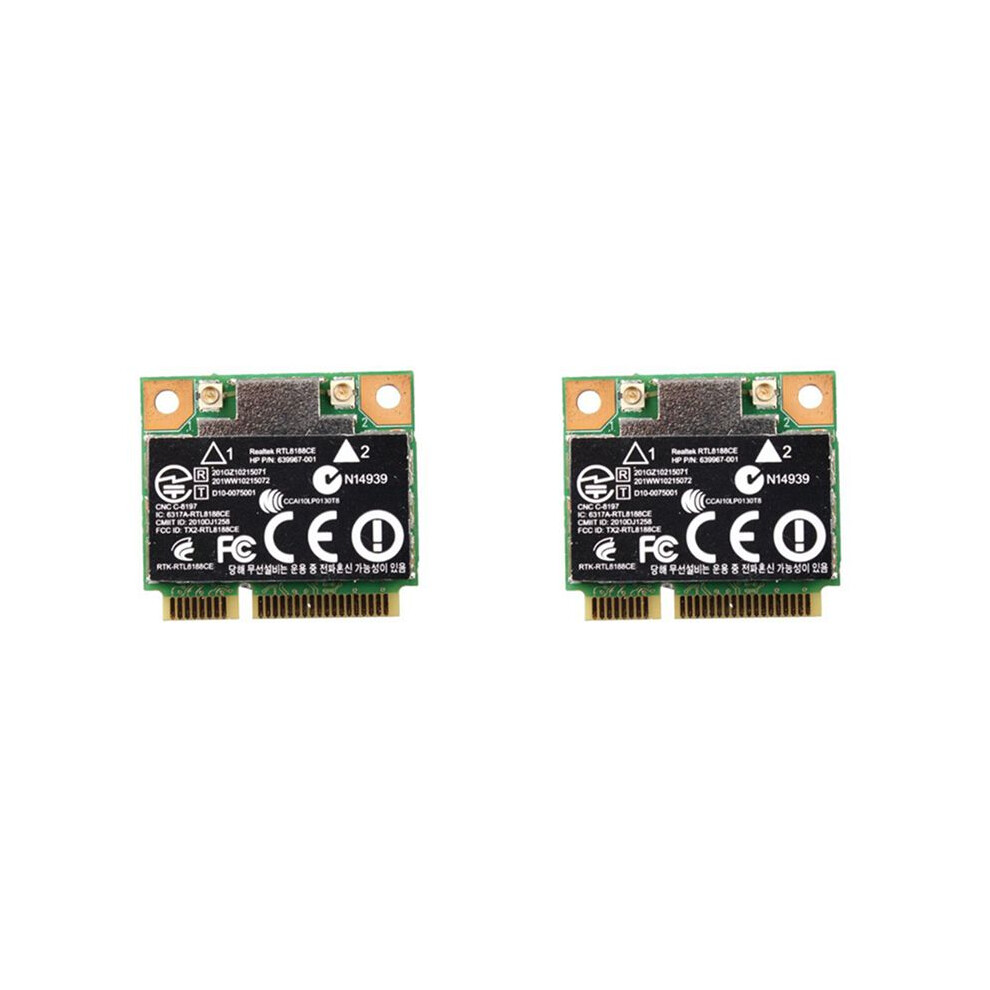 2X 150Mbps Wifi Pci-E Network Card For Realtek Rtl8188ce Wireless-N 802.11 B/G/N 640926-001 639967-001 4714219320465
