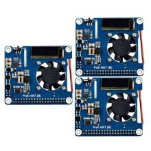 3X Waveshare Power Over Ethernet HAT Support 802.3Af PoE Network Expansion Board with OLED for Raspberry Pi 4 Model B / 3B+