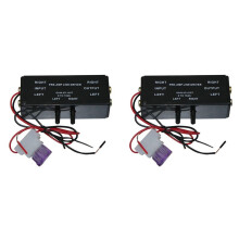 2X New Black Rca Input/Output Adjustable Pac Turbo 1  Driver Signal Amplifier Booster Adapter for Car Boat