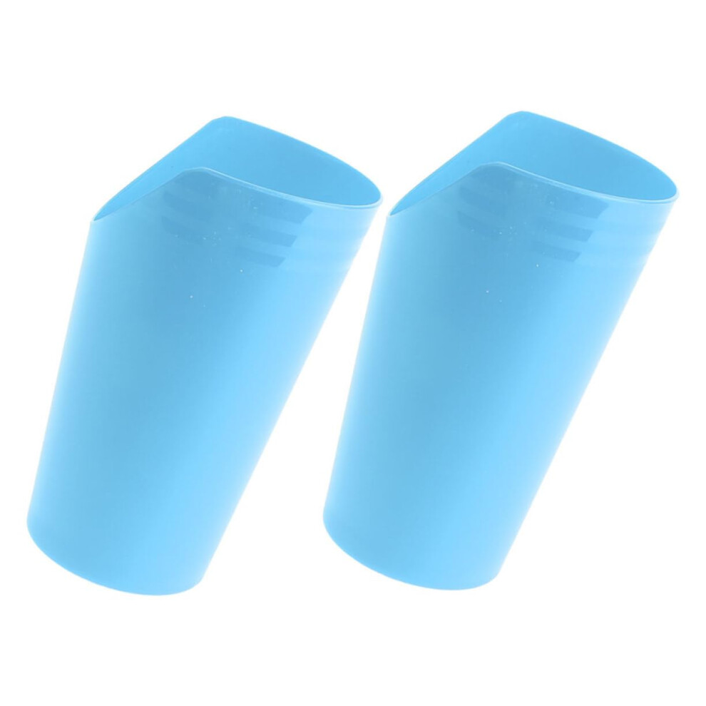 Blue 2Pcs Adult Sippy Cup For Elderly Care With Spillproof Lid And Ergonomic Grip,