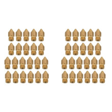 44 Pieces 3D Printer Nozzles, Mk8 Extruder Nozzle 0.2mm, 0.3mm, 0.4mm, 0.5mm, 0.6mm, 0.8mm, 1.0mm Extruder Print