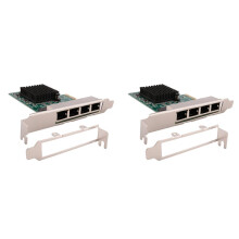 2X Network Cards Network/Ethernet/Lan Adapter PCI-E Network Card Realtek RJ45 Internet Ethernet Gigabit 4 Port