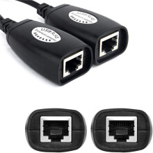 4X Extensor de Adaptador de Extensión de Cable LAN de USB Una RJ45 RJ 45 Amplificador de Señal de Puerto de USB Una Red