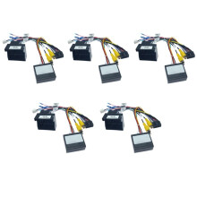 5X Car 16PIN Audio Power Cord Radio Wiring Harness with Canbus Box for 3008 2008 C4 C-Quatre C4L C3 XR