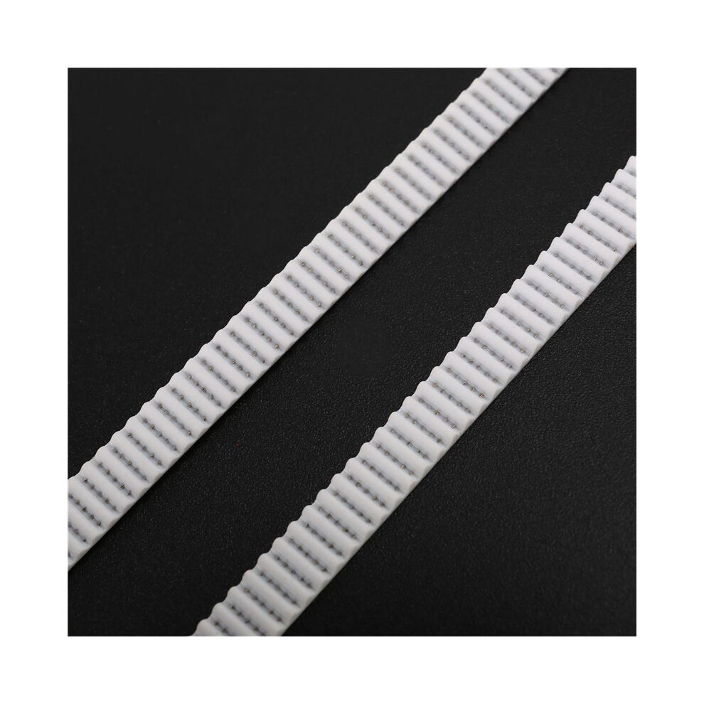 2X Pu With Steel Core Gt2 Belt 2Gt Timing Belt Width 6Mm 10M For 3D Printer Parts Anti-Wear Reinforce Open Belt White 4712668879107