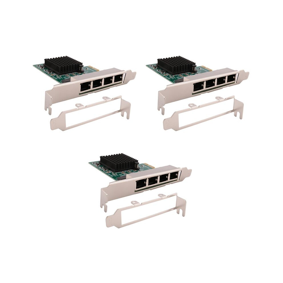 3X Network Cards Network/Lan Adapter Pci-E Network Card Realtek Rj45 Internet Ethernet Gigabit 4 Port Network Card 4712022131278