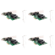 4X Placa de Rede PCIe Gigabit de 2 Portas 1000M Adaptador Ethernet PCI Express de Duas Portas com Placa NIC LAN 82571EB para Windows