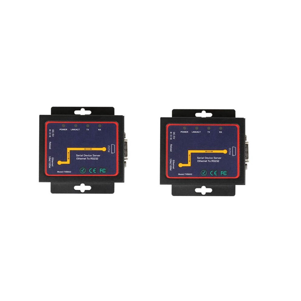 2X Industrial Modbus Serial Rs485 Rs422 To Ethernet Converter Device Server Tcp/Rtu/Udp Rj45 To Rs232+Rs485 Connector 6031598875774