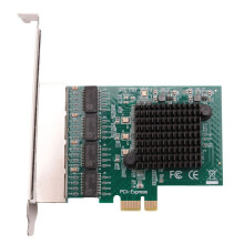 4X Tarjetas de Red Adaptador de Red/Ethernet/Lan Tarjeta de Red PCI-E Realtek RJ45 Internet Ethernet Gigabit Tarjeta de Red de 4 Puertos