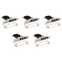 5X Network Cards Ethernet/Lan Adapter PCI-E Network Card Realtek RJ45 Internet Ethernet Gigabit 4 Port Network Card