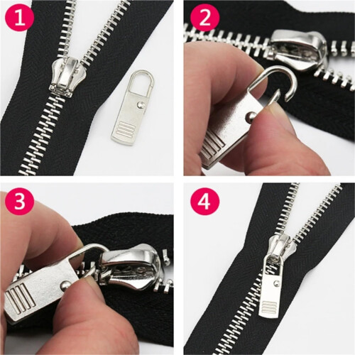 Zipper Pull Replacement Kit 50pcs Quick  Detachable Design for Backpacks Jackets Jeans Luggage 2