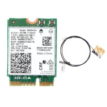 3X 9560NGW WiFi Card+Antenna 1730Mbps AC 9560 Dual Band 2.4G+5G BT 5.0 802.11AC M.2 CNVI 9560NGW Wireless Adapter