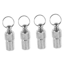 4pcs Stainless Steel Pet ID Tags for Dogs and Cats, Engraved AntiLost Openable Name Pendants