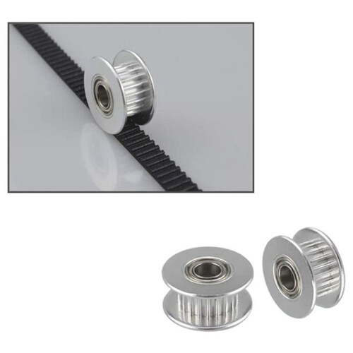 2X 3D Printer Idler GT2 20 Tooth Synchronous Pulley Inner Hole 5mm Width 6mm Suitable for VzBoT 3D Printer 1