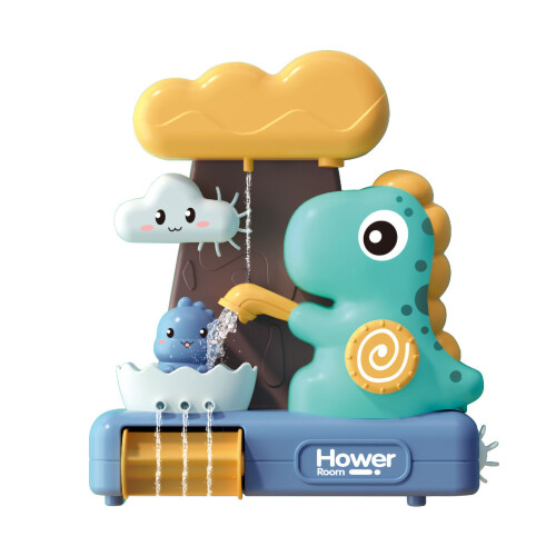 Σετ παιχνιδιών μπάνιου με θέμα τους δεινόσαυρους, φωτιζόμενη μηχανή φυσαλίδων με