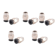 Pc4-M10 Male Straight Pneumatic Pefe Tube Push for E3D-V6 Fitting Connector Bowden Extruder 3D Printer (Pack of 40Pcs)