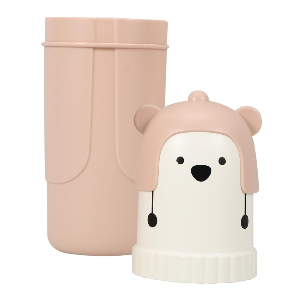Travel Toothbrush Holder with Ventilation, Compact Case for Camping, School, Bear Design