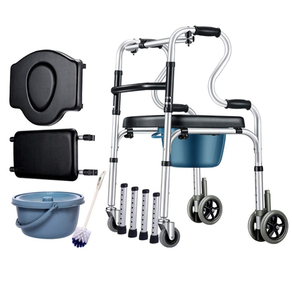 Walking Aid for Elderly with Stable FourLeg Support, Lightweight Aluminum Alloy Quad Cane